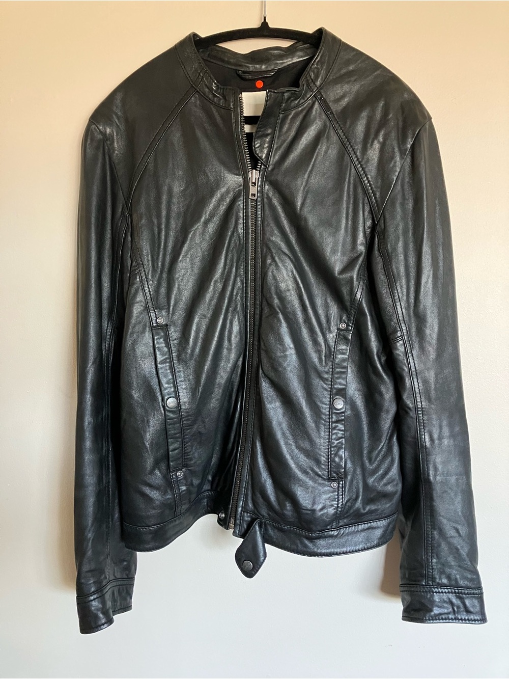 Diesel Black Leather Jacket
